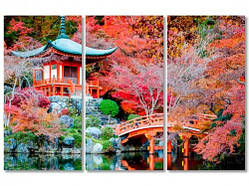 Модульна картина IDEAPRINT "Пагода в парку"
