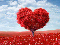 Картина IDEAPRINT "Дерево у формі серця"