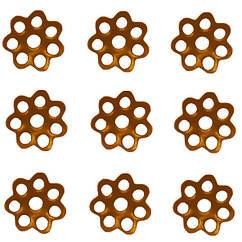 Набір 200 шт 6 мм Обіймачі Капелюшки для Намистин Квітка, Колір Бронза, Фурнітура для Біжутерії