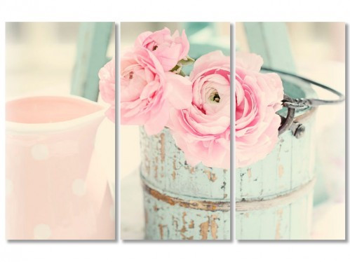Модульна картина IDEAPRINT Рожеві чайні троянди, фото 1