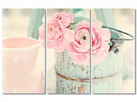 Модульная картина IDEAPRINT Розовые чайные розы