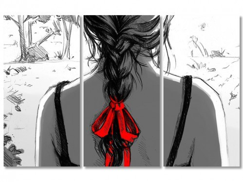Аниме Картина Девушка с Бантом. — Купить Недорого на Bigl.ua (1144984566)