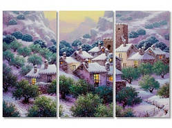 Модульна картина Луїс Ромеро "Засніжене місто" репродукція