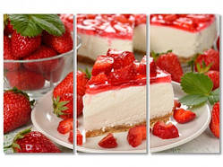 Картина для кухні Полуничний чізкейк
