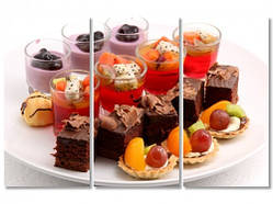 Картина модульна Десерти