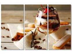 Модульна картина на кухню Тірамісу