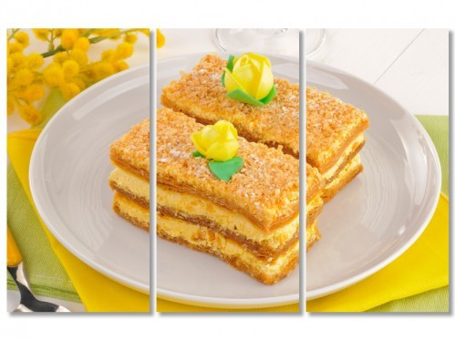 Модульная картина IDEAPRINT "Лимонный торт", фото 1