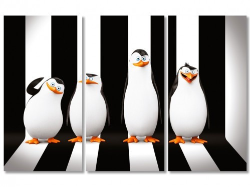 Модульна картина IDEAPRINT "Пінгвіни Мадагаскару", фото 1