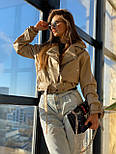 Жіноча стильна об'ємна куртка-косуха з ременем (2 кольори), фото 2