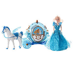 Карета для ляльок Мілана 219A Казкова екіпаж з конячкою лялькою звуковими та світловими ефектами