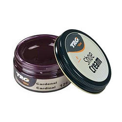 Крем для взуття No126 Cardinal (Темно-бордовий) з гладкої шкіри TRG Shoe Cream, 50 мл