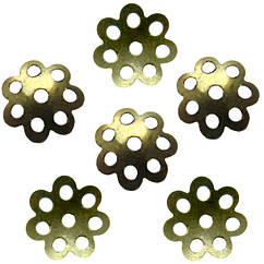 Набір 100 шт, 8 мм Обіймачі Шапочки для Намистин Квітка, Колір Бронза, Рукоділля Фурнітура
