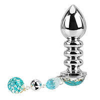 Анальна пробка з квіточкою Anal Plug Stainless Steel Butt Plug