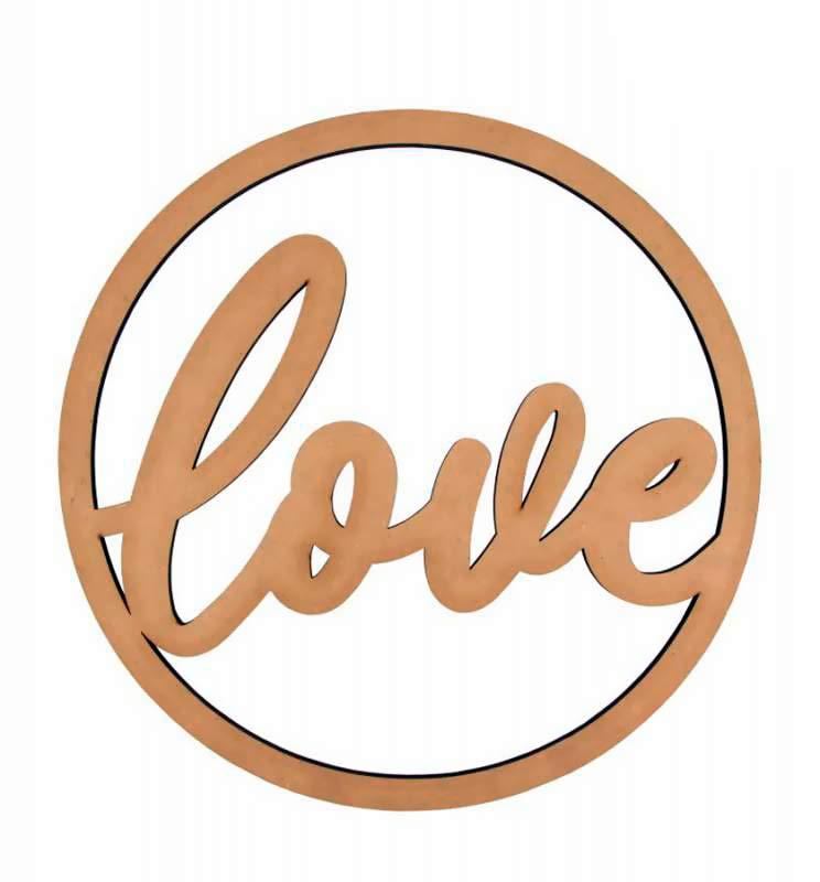 Заготівля для декорування напис Rosa Talent (МДФ) Love 30*30см 280526