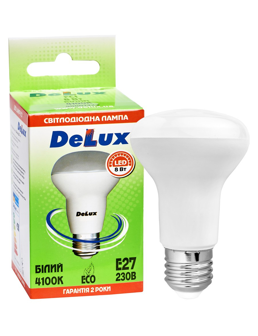 Лампа світлодіодна DELUX FC1 8Вт R63 4100K 220В E27