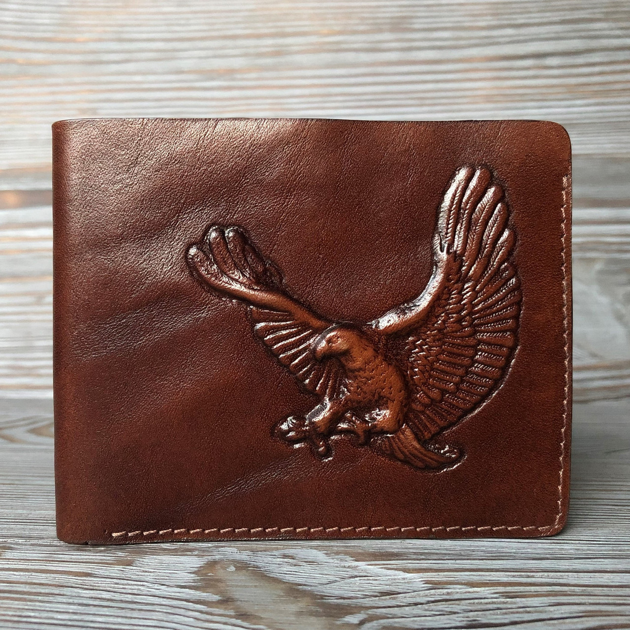 Шкіряний гаманець "Орел" ілюстрація 3D