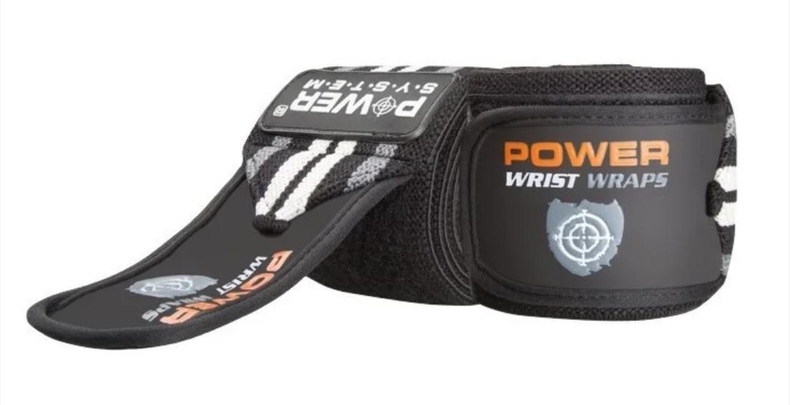 Бинти кистьові POWER SYSTEM WRIST WRAPS PS-3500 GREY/BLACK