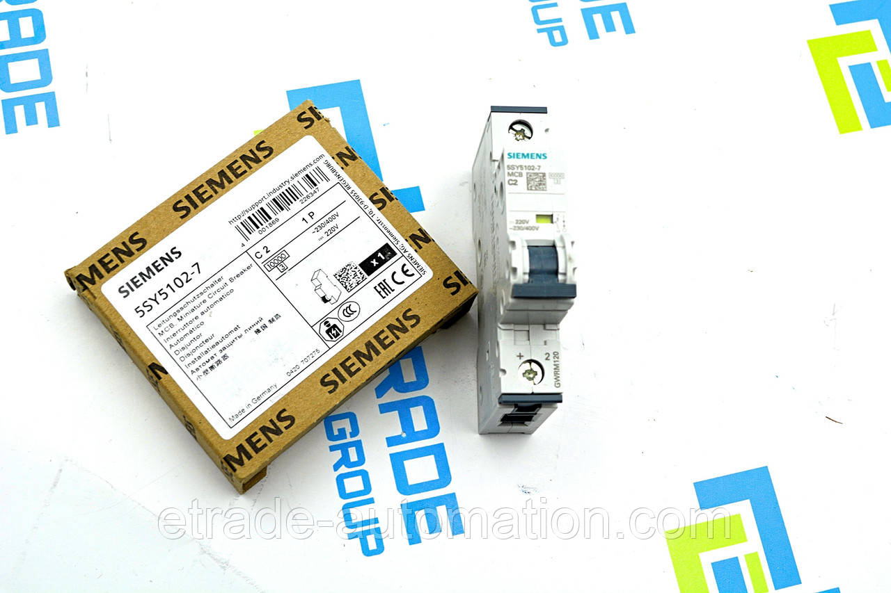 Автоматичний вимикач Siemens 5SY5102-7