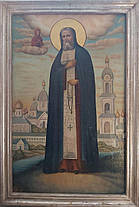 Ікона Серафим Саровський 19 століття Росія 105 см, фото 2