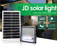 Прожектор JD-7120 120W, IP67, солнечная батарея, пульт ДУ, встроенный аккумулятор, таймер, датчик света