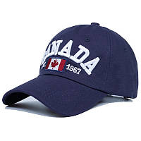 Кепка Бейсболка Canada (Канада) с изогнутым козырьком Синяя 2, Унисекс WUKE One size