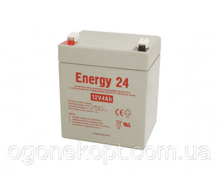 ENERGY24 АКУМУЛЯТОР СВІНЦЕВО-КИСЛОТНИЙ 12V4AH