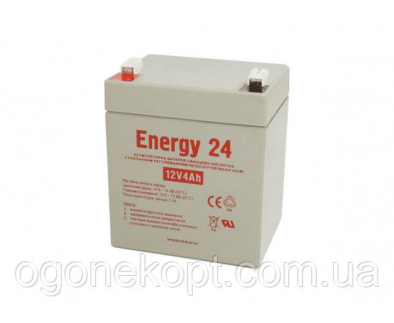 ENERGY24 АКУМУЛЯТОР СВІНЦЕВО-КИСЛОТНИЙ 12V4AH, фото 1