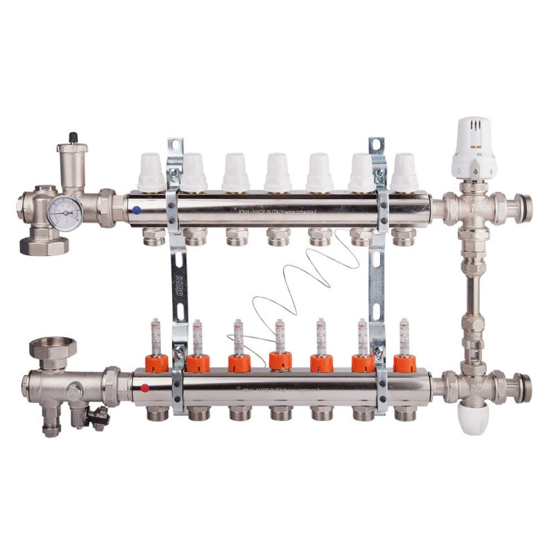 Колекторна група Icma 1" 7 виходів, з витратоміром NoK0111