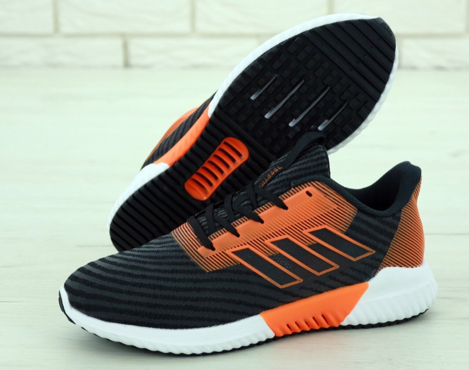 Чоловічі кросівки Adidas Climacool Black Orange, чоловічі кросівки адідас климакул чорні