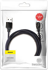 Кабель Baseus Yiven USB-micro USB 2А 1.5 м Чорний (CAMYW-B01), фото 6