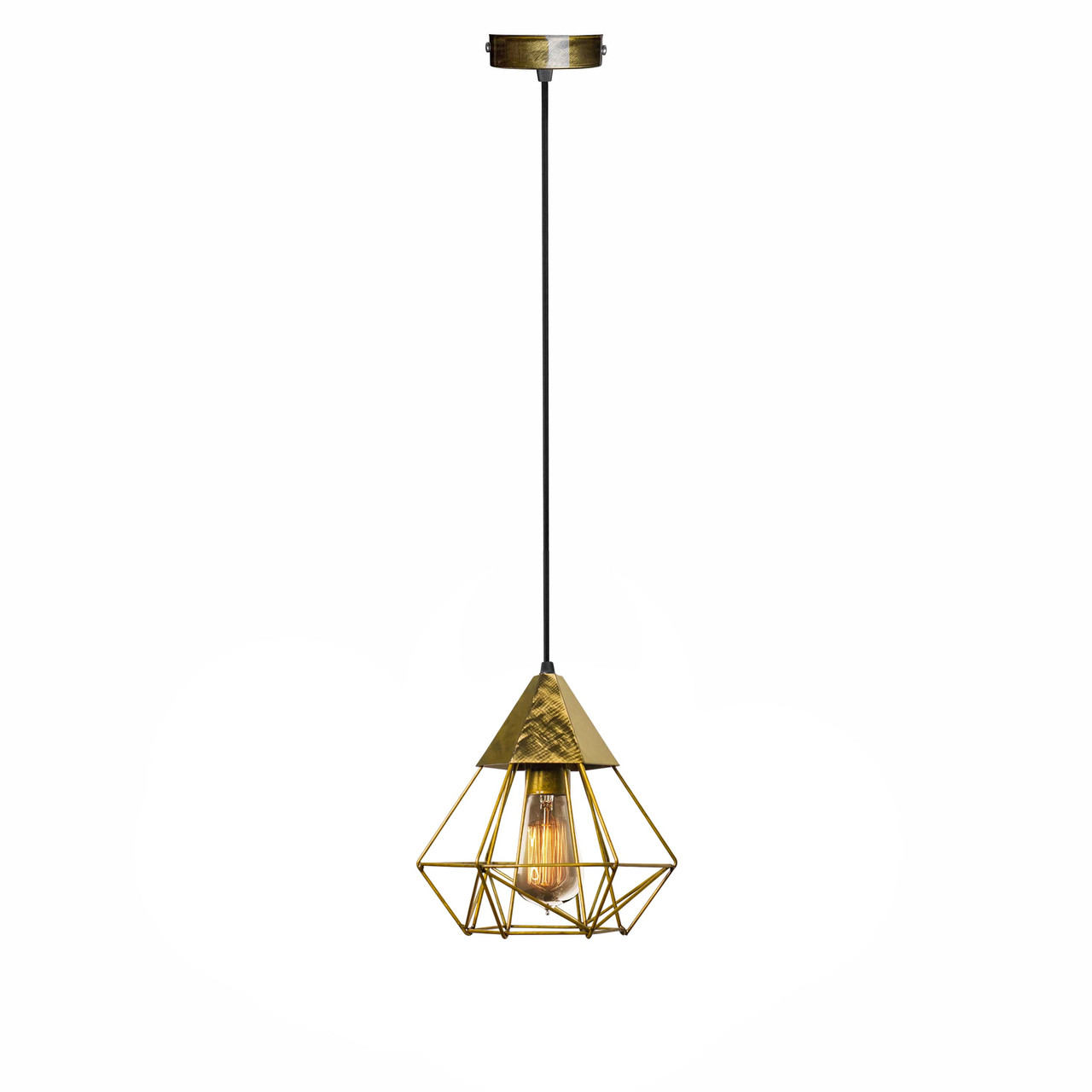 Підвісний світильник лофт Е27 Crystal NL 0535 BN бронза, фото 1