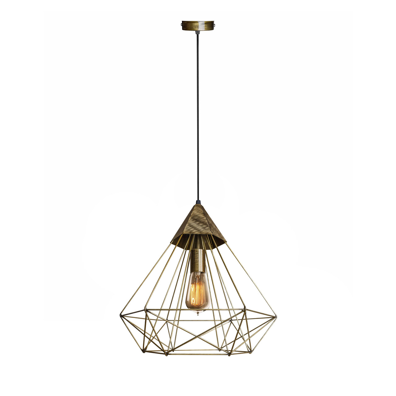 Підвісний світильник лофт Е27 Crystal NL 0541 BN бронза, фото 1