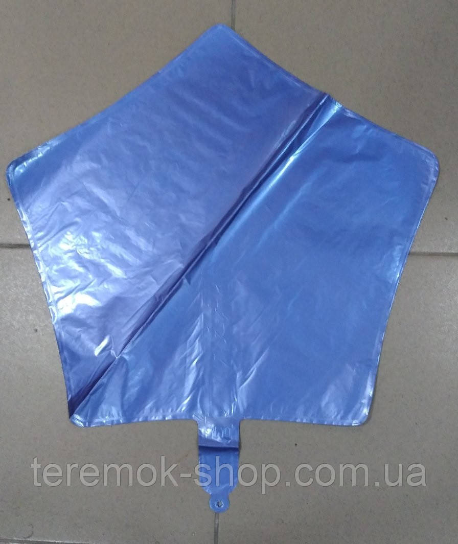 Зірка фольгована синій хром 45 см, фото 1