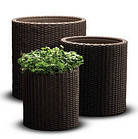 Горщик для квітів ЦИЛІНДР L коричневий, фото 2