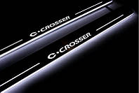 Накладки на пороги с подсветкой для Citroen C-Crosser (2007-2012)