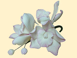 Цукровий квітка гілочка орхідеї №1 рожева (мастичні квіти)