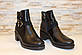 Ботильйони жіночі чорні натуральна шкіра Д647, фото 3