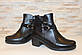 Ботильйони жіночі чорні натуральна шкіра Д647, фото 4