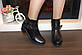 Ботильйони жіночі чорні натуральна шкіра Д647, фото 7