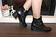 Ботильйони жіночі чорні натуральна шкіра Д647, фото 8
