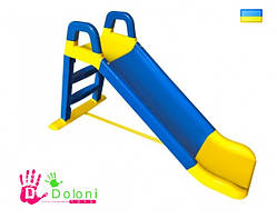 Гірка для катання дітей 0140/03 синя з жовтим Долоні Doloni дитяча гірка