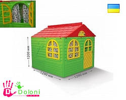 Дитячий будиночок для дітей 02550/3 зелений Долони Doloni 1290*1290 пластик будинок