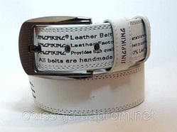 Пояс шкірозамінник, колір білий, ширина 38 мм 27_4_29