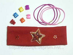 Набір дитячий 6 наборів шпильки гумки пов'язка