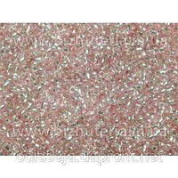 Бісер рожевий зі срібною серединою, діаметр — 2 мм (100 грамів)