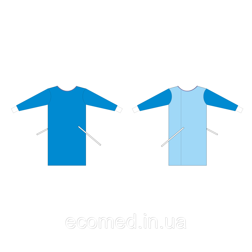 Халат хірургічний стерильний "Оптімум" (Optimum), розмір XL, матеріал СММС 35 г/м2, фото 1