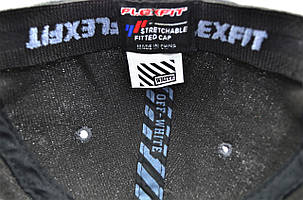 Кепка фулка Flexfit Off-White 56-58 см темно-сіра (0919-105), фото 3