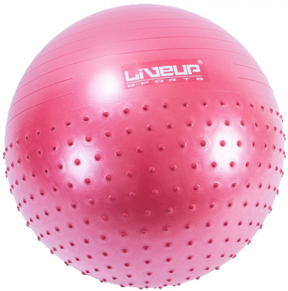 М'яч гімнастичний LiveUp Half Massage Ball полумассажный 65 см, фото 1