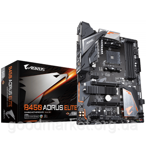 Материнська плата GIGABYTE B450 AORUS ELITE, фото 2