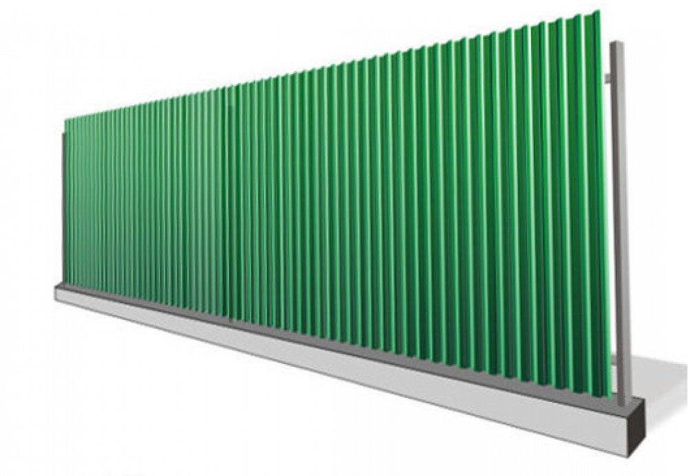 Забор из профлиста.